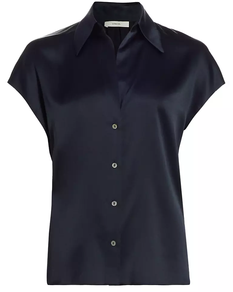 Cap-Sleeve Blouse