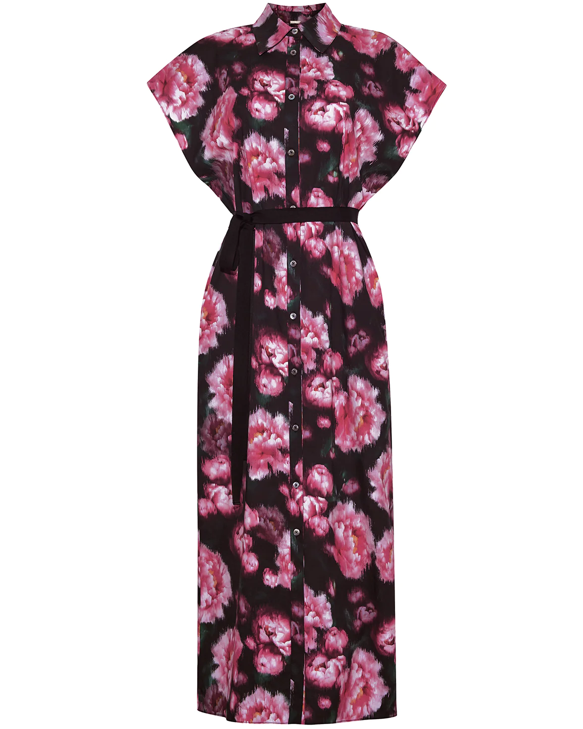 Printed Poplin Shirt Dress