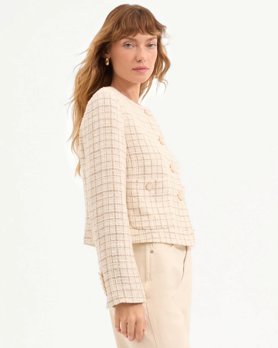 Andrea Metallic Tweed Jacket