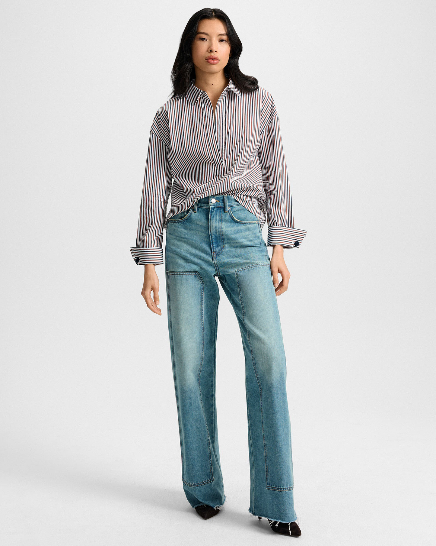 Draymond Striped Cuff-Sleeve Shirt