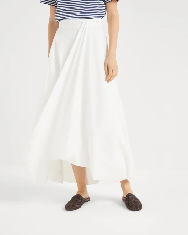 Poplin Bubble Hem Skirt
