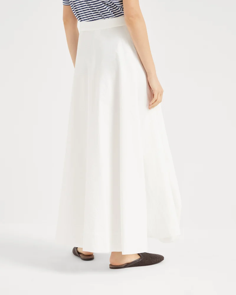 Poplin Bubble Hem Skirt