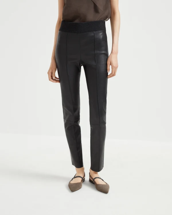 Stretch Nappa Leather Leggings
