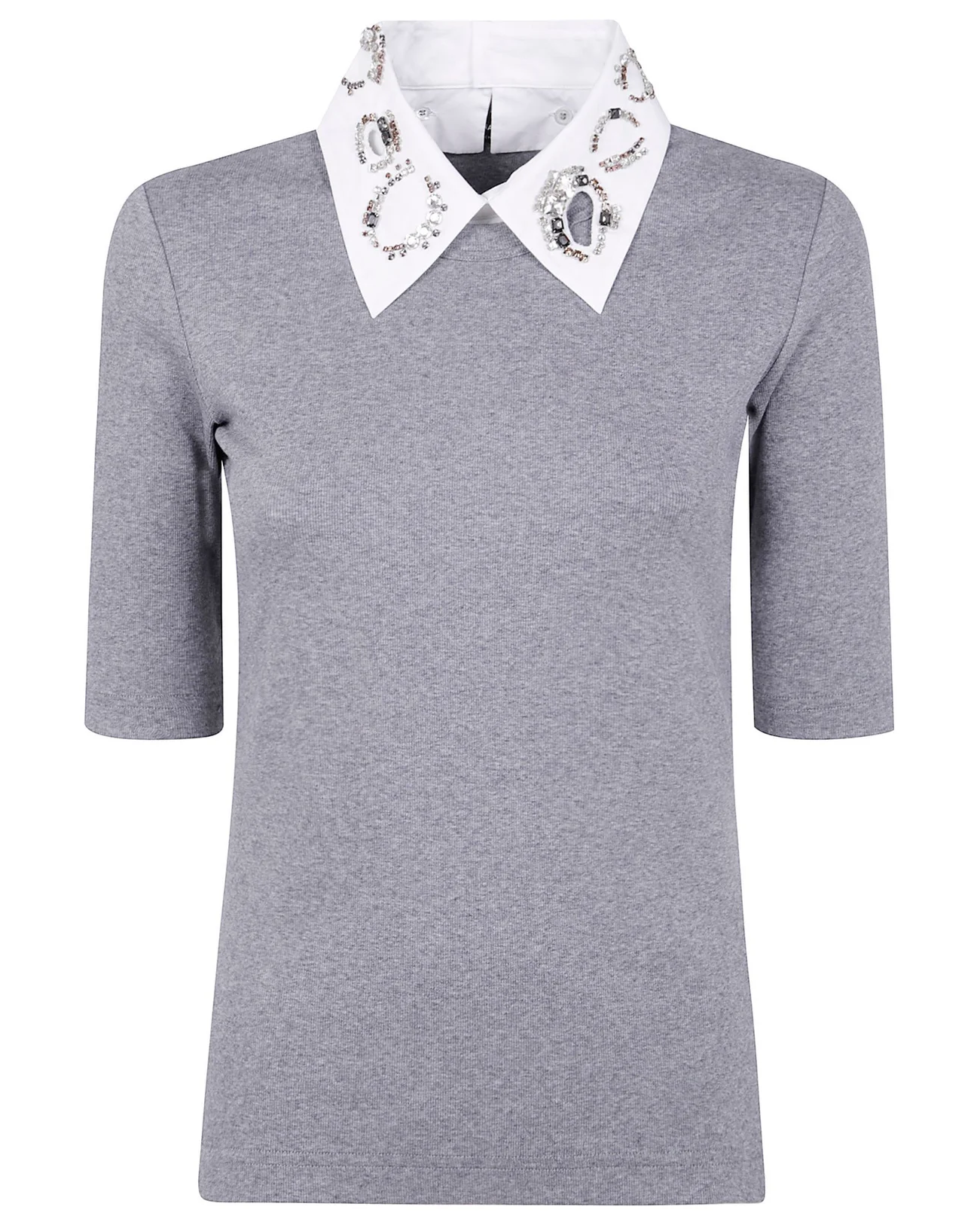 Embellished Neck Pullover