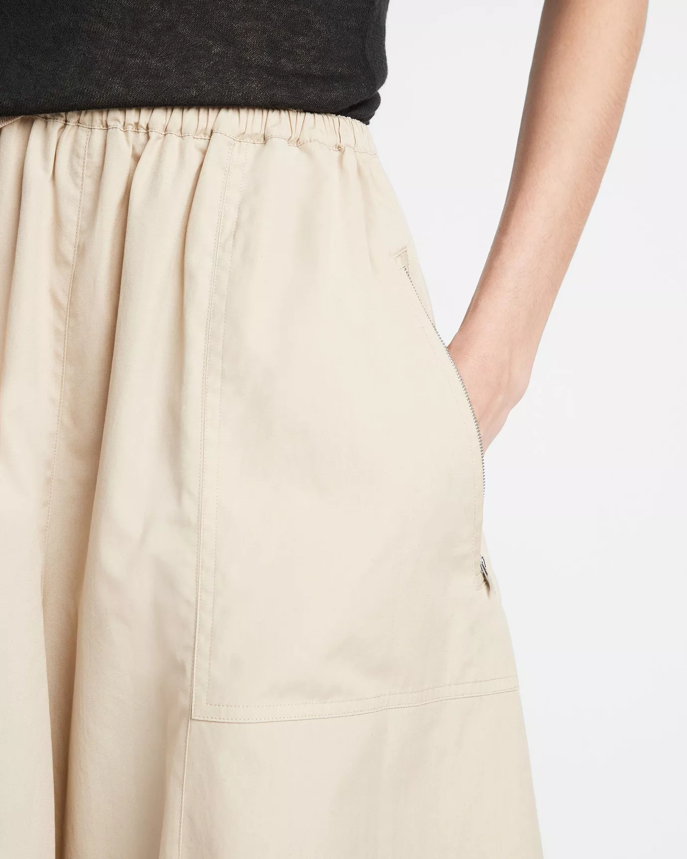 Zip-Pocket Utility Skirt