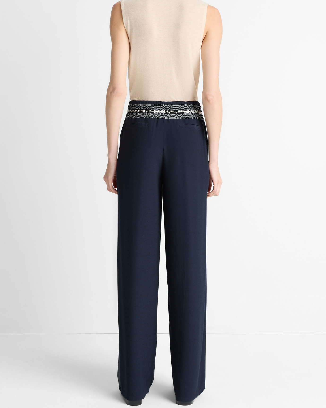 Handkerchief-Stripe Pull-On Pant