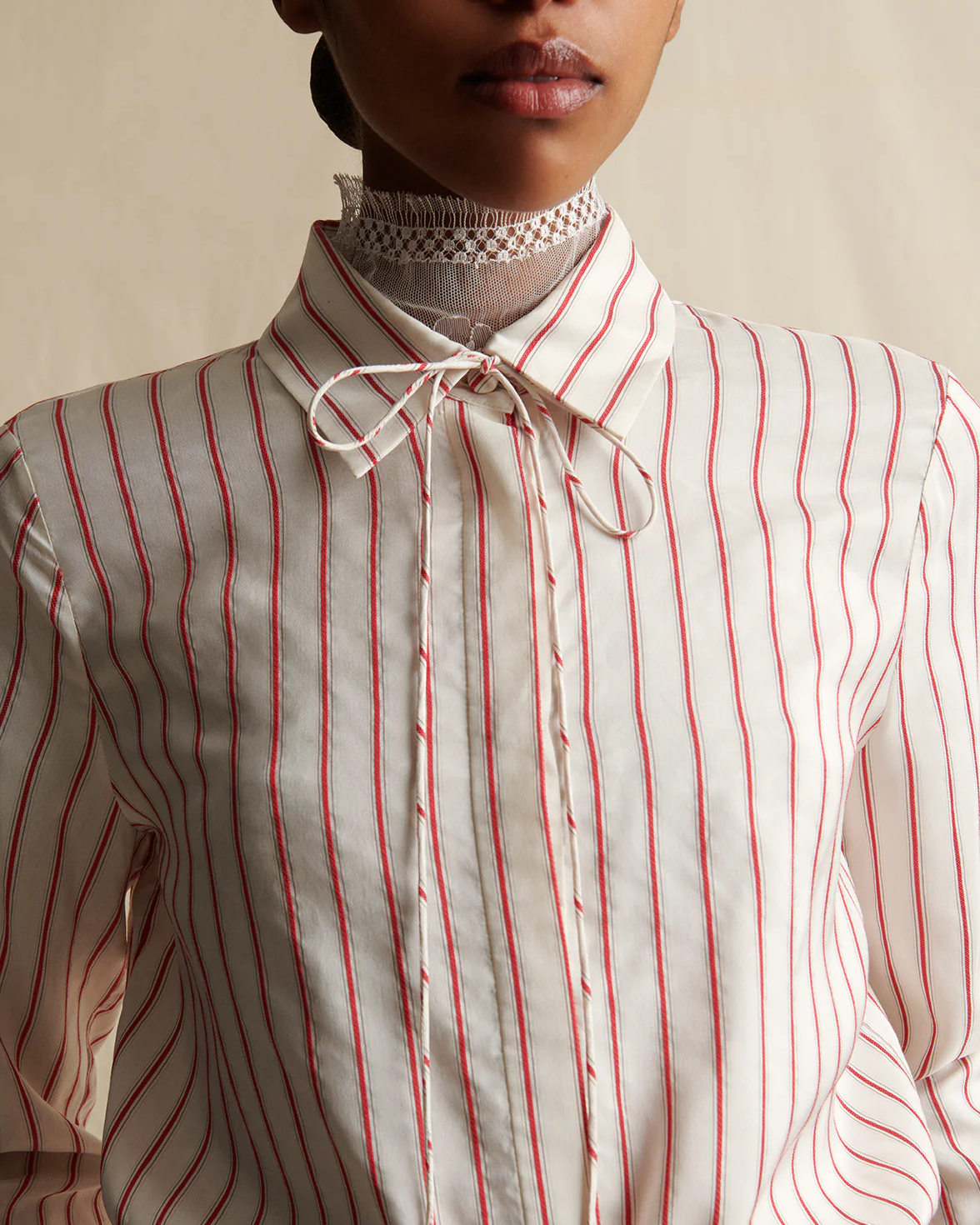 Stripe Silk Shirting