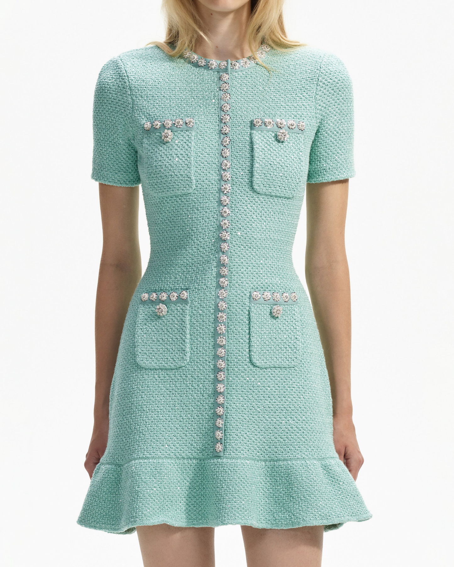 Sequin Knit Mini Dress