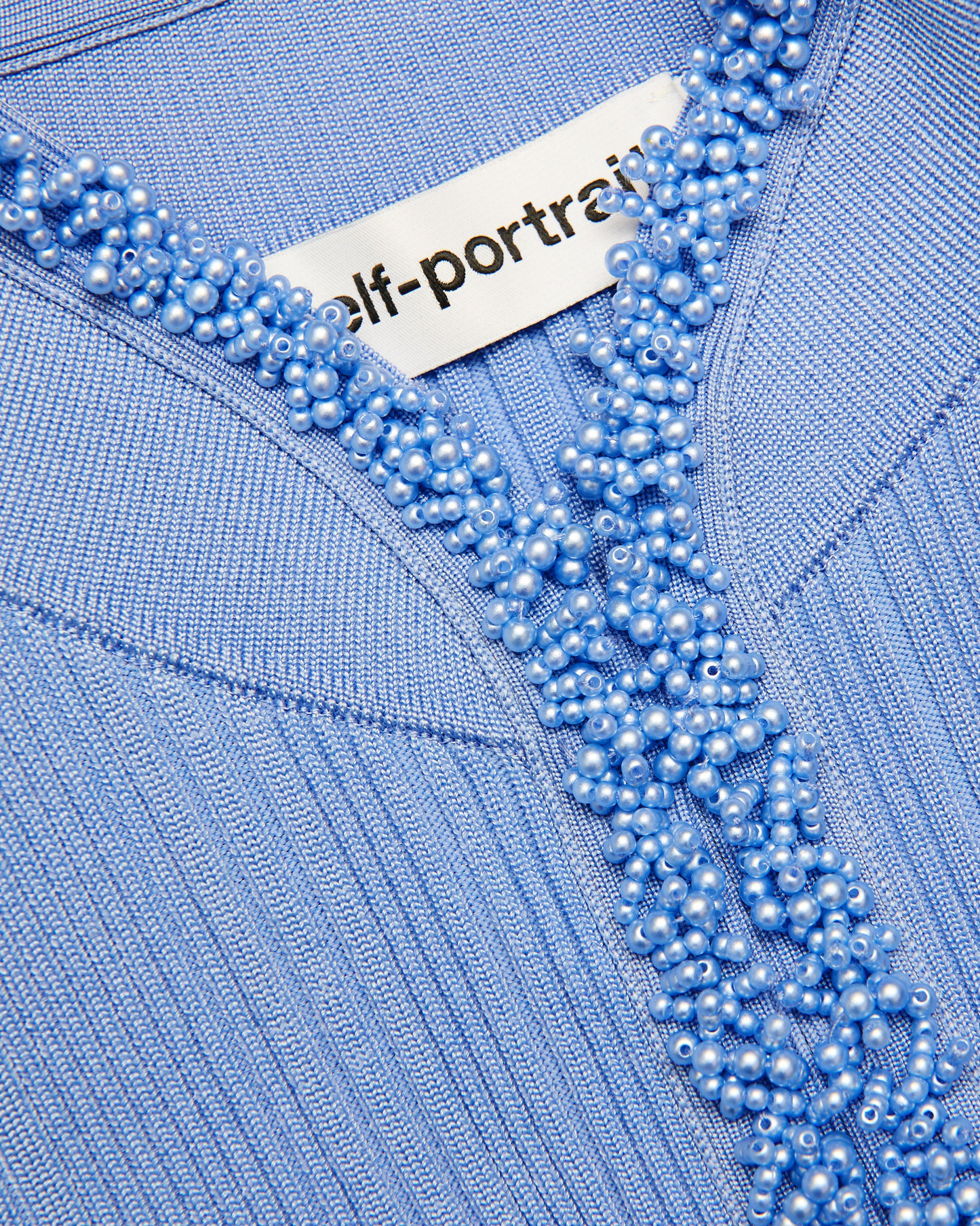 Pearl Trim Knit Mini Dress