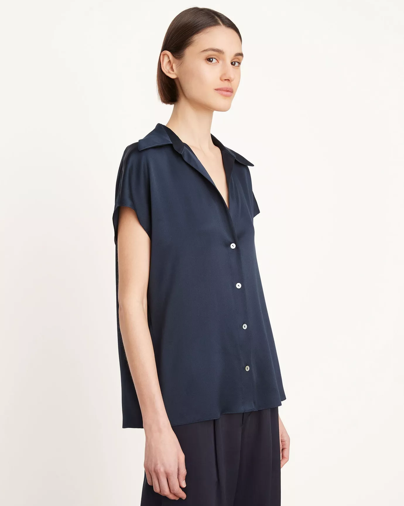 Cap-Sleeve Blouse