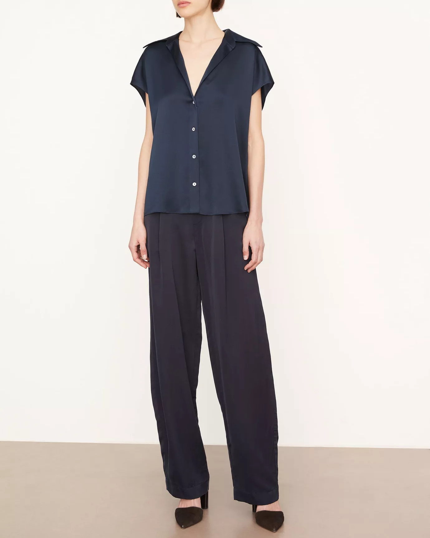 Cap-Sleeve Blouse