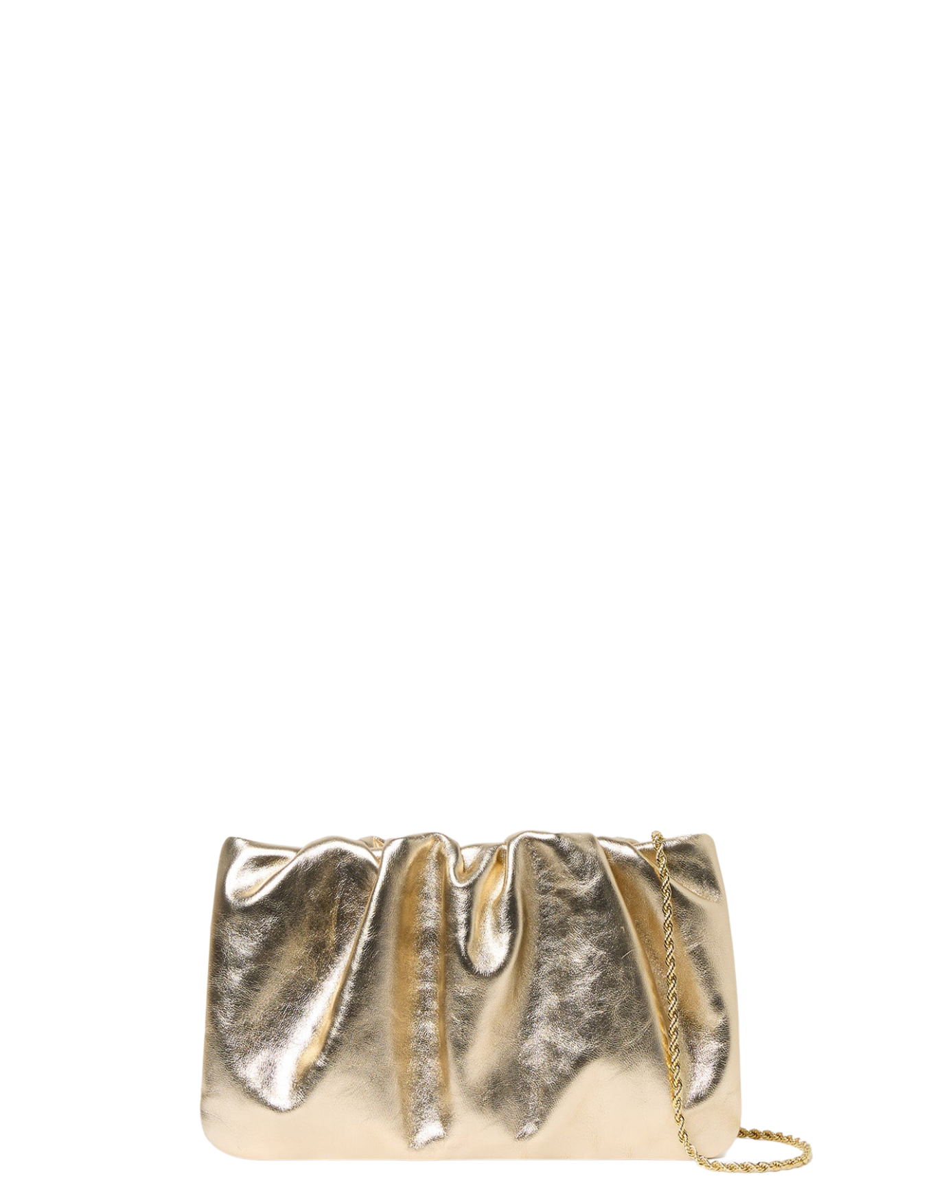 Gathered leather clutch hotsell