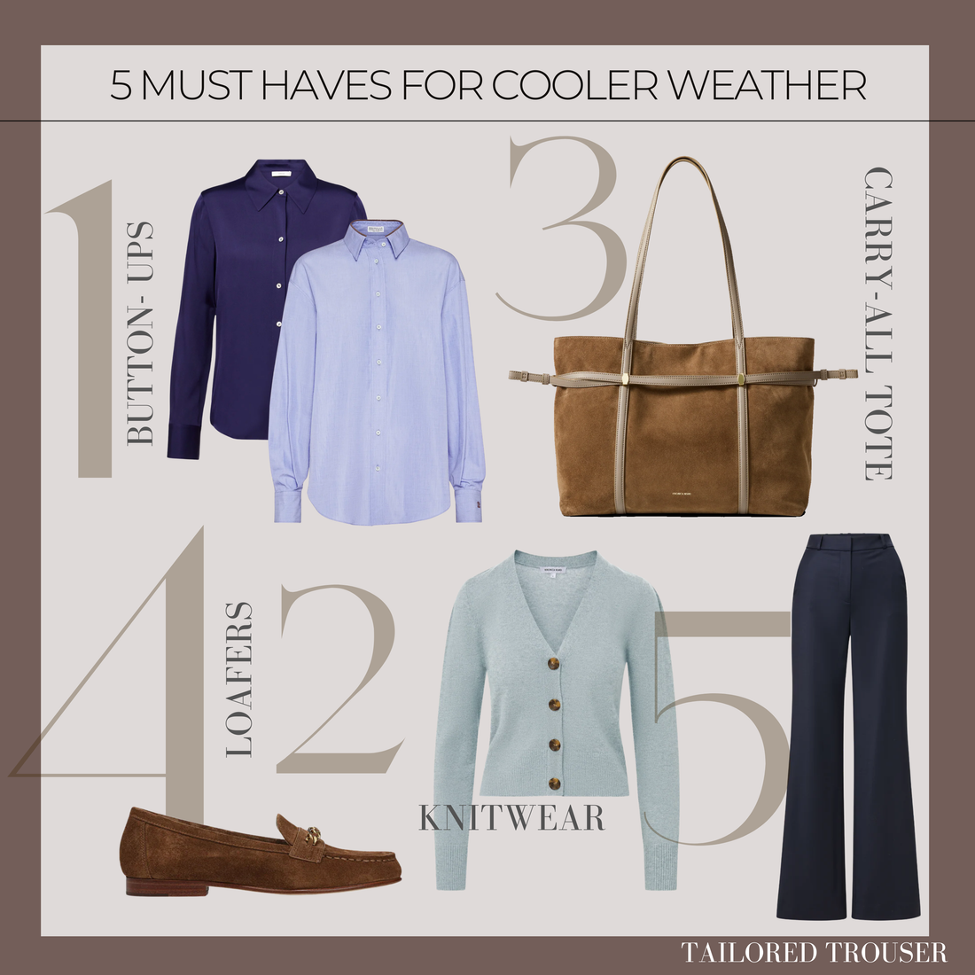 5 Must Haves for Cooler Weather