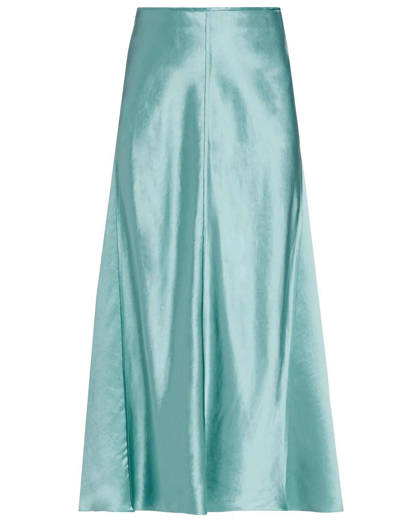 Satin Raw-Edge Paneled Slip Skirt