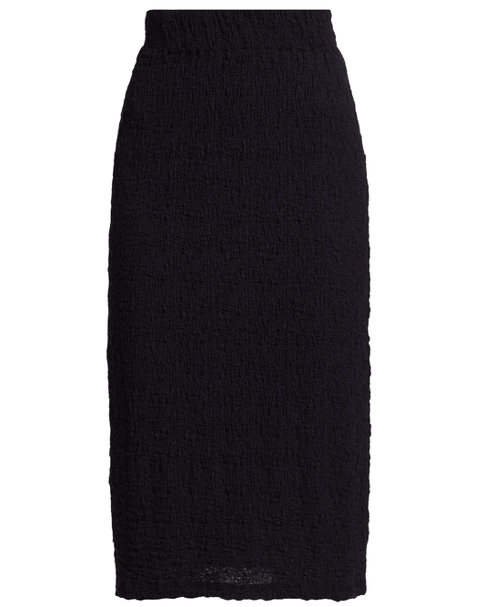 Textural Cotton Midi Skirt