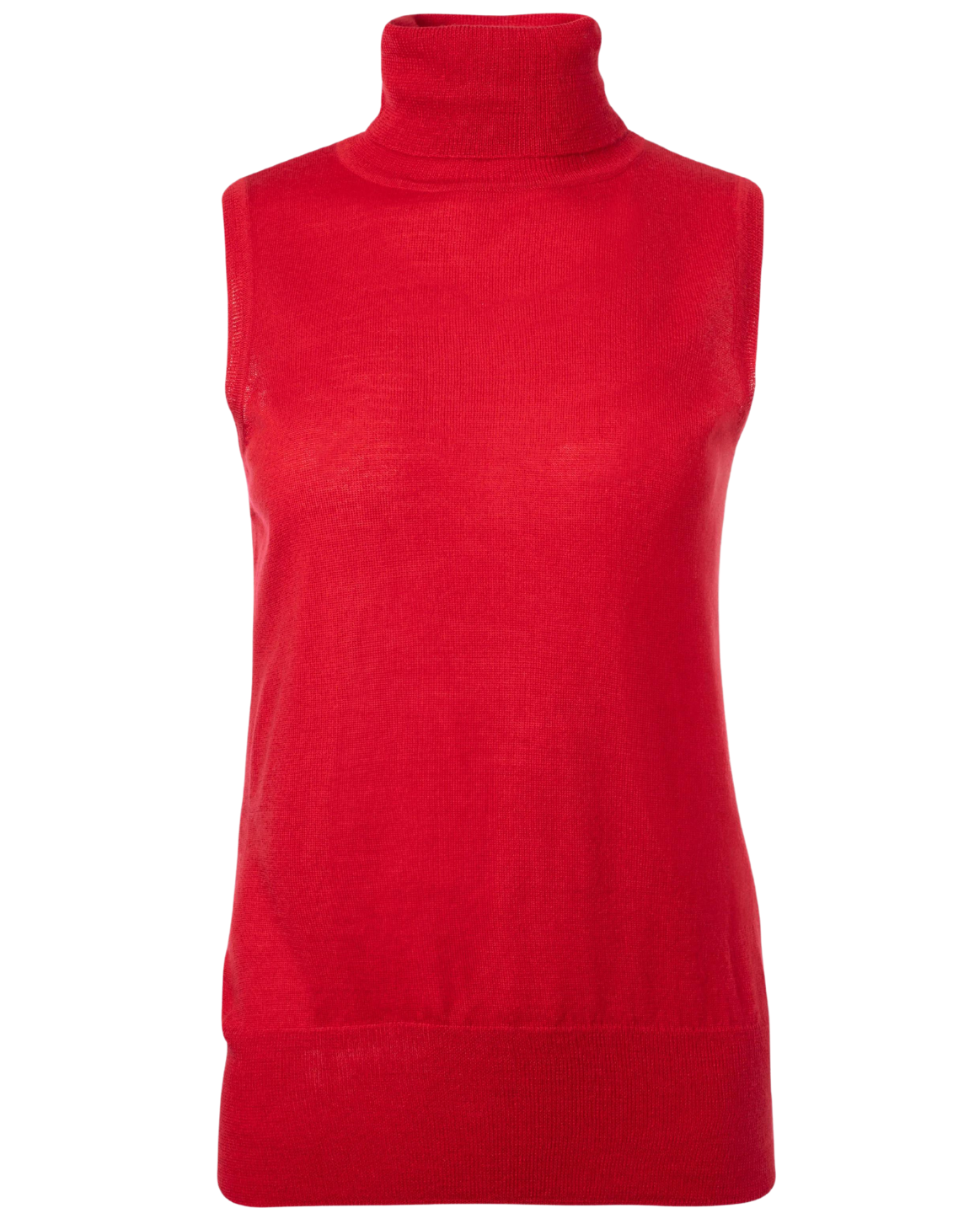 Merino Blend Sleeveless Turtleneck