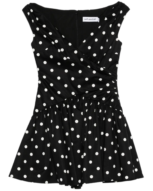 Polka Dot Cotton Mini Dress