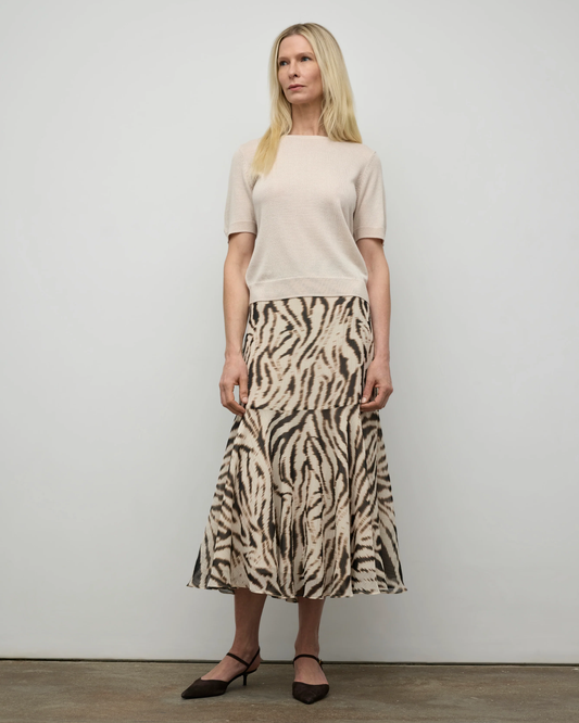 Printed Mid Length Skirt