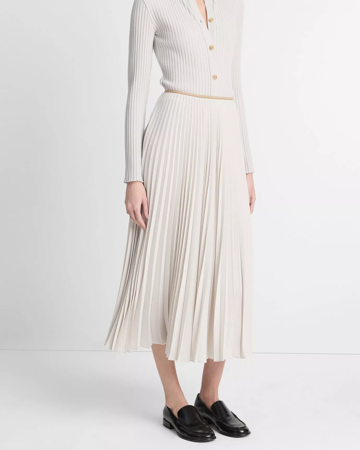 Draped Pleated Skirt