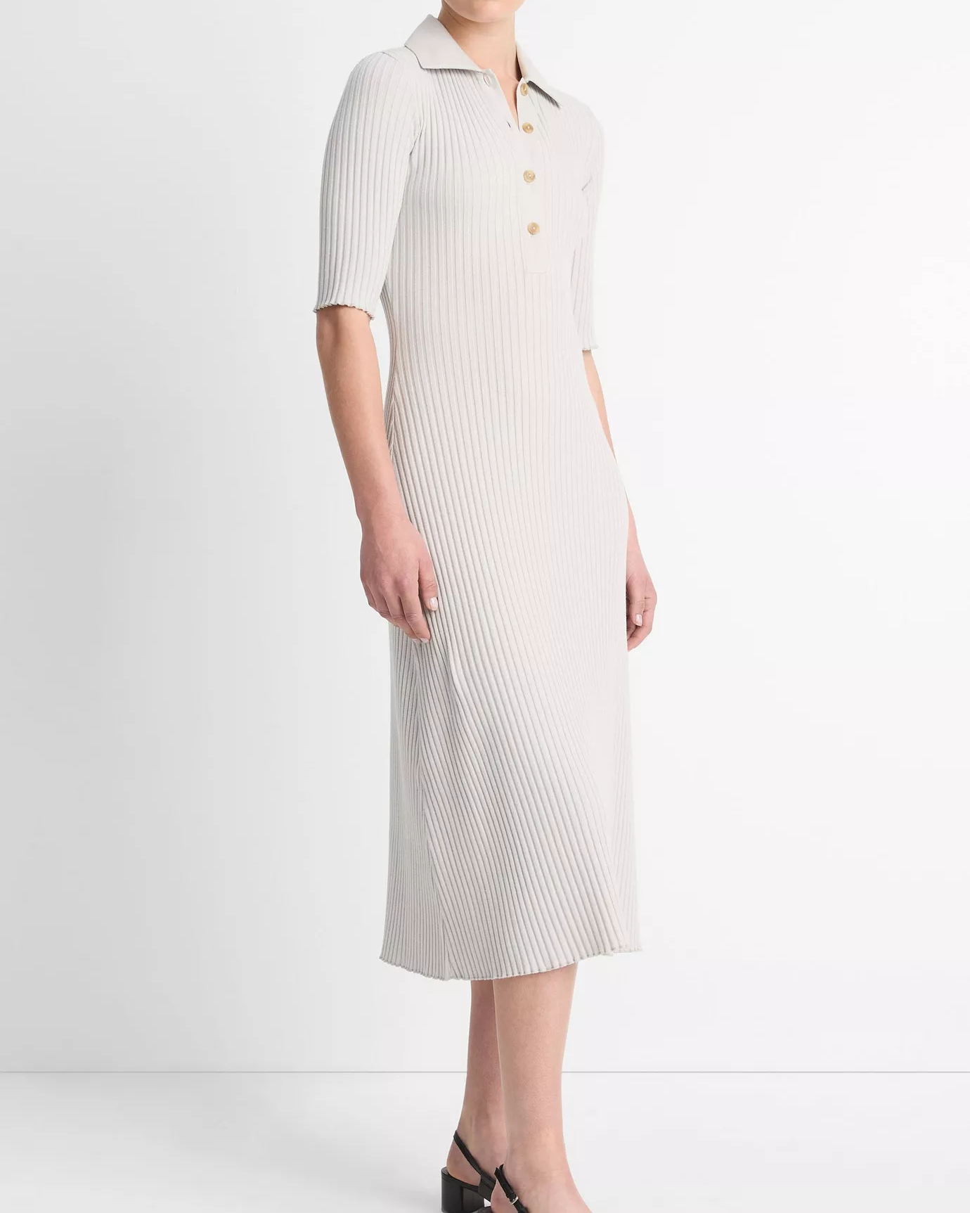 Cotton-Blend Polo Dress