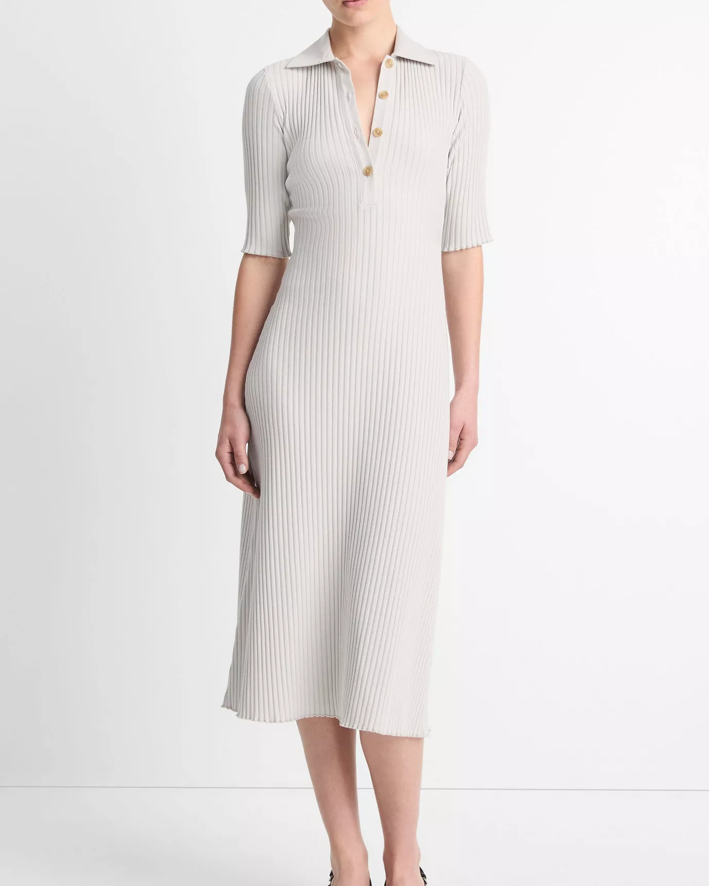 Cotton-Blend Polo Dress