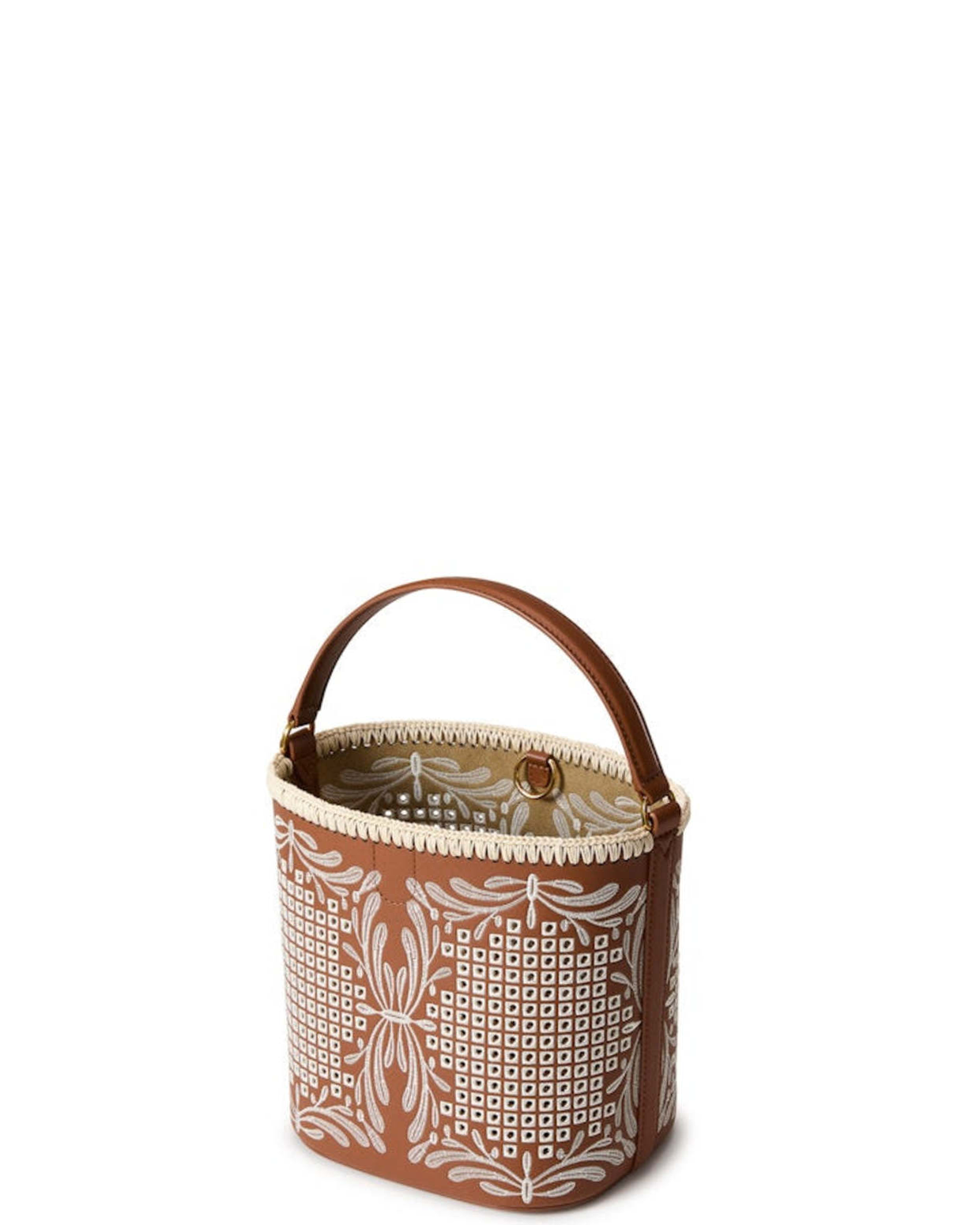 Small Eyelet Feedbag Bucket Bag
