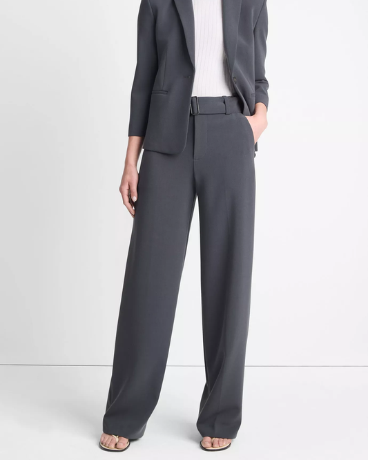 High-Waist Belted Pants