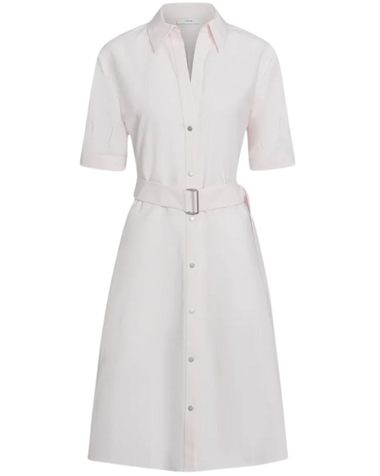 Short-Sleeve Belted Dress