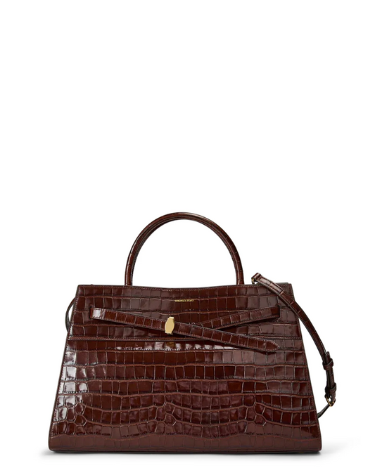 Large Croc Embossed Dash Bag