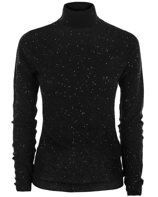 Sequined Turtleneck Sweater