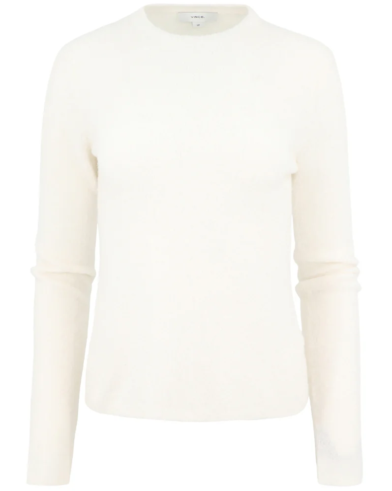 Bouclé Silk-Blend Crew Neck Sweater