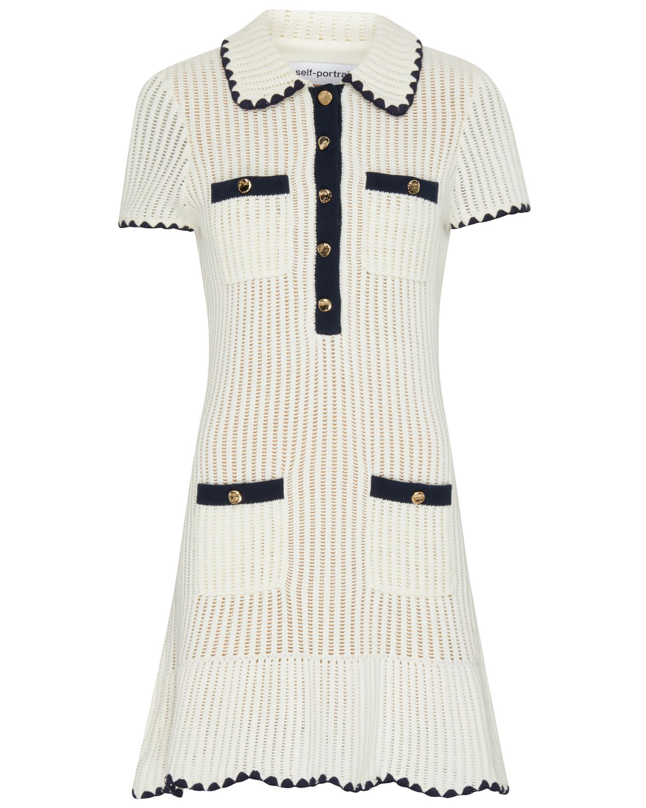 Crotchet Collared Mini Dress