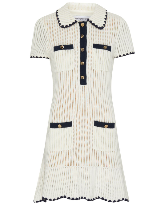 Crotchet Collared Mini Dress